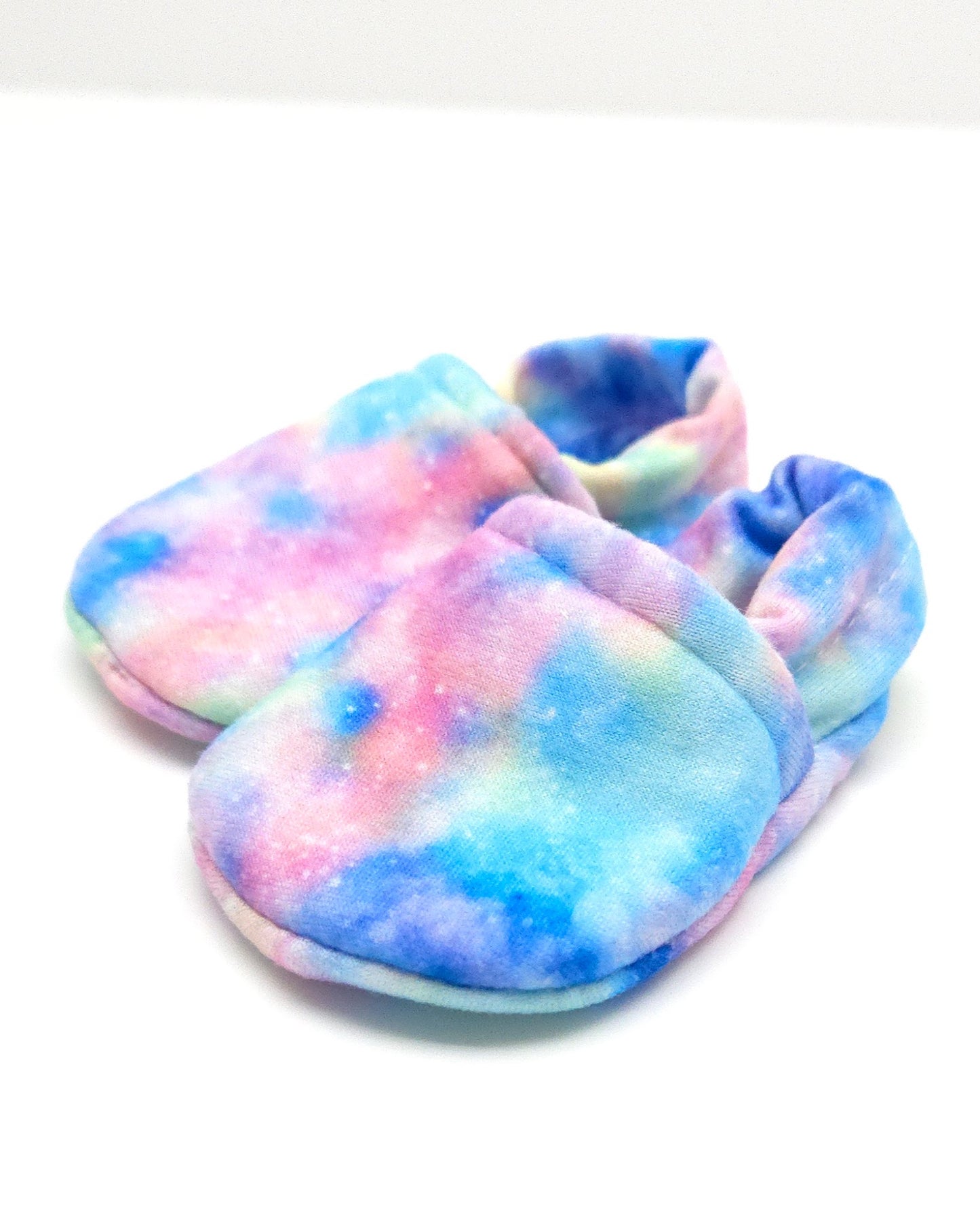 Newborn Flannel Cotton Candy Galaxy Everyday Shoes - Ready To Ship
