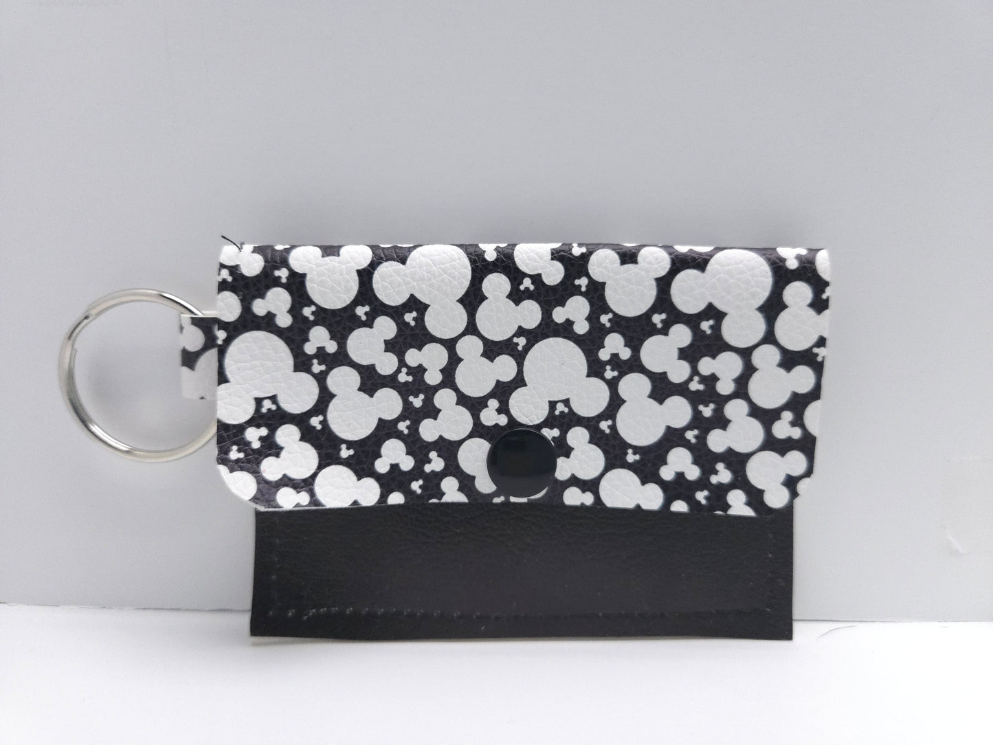 Mouse Man w Black Button Single Pocket Card Wallet Ready To Ship