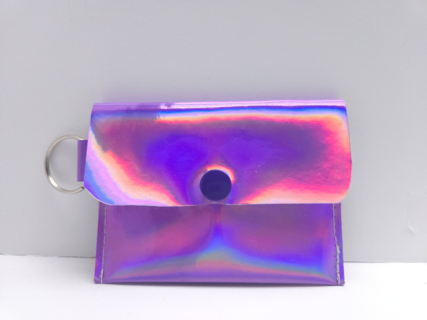 Lavender Holographic Single Pocket Card Wallet Ready To Ship