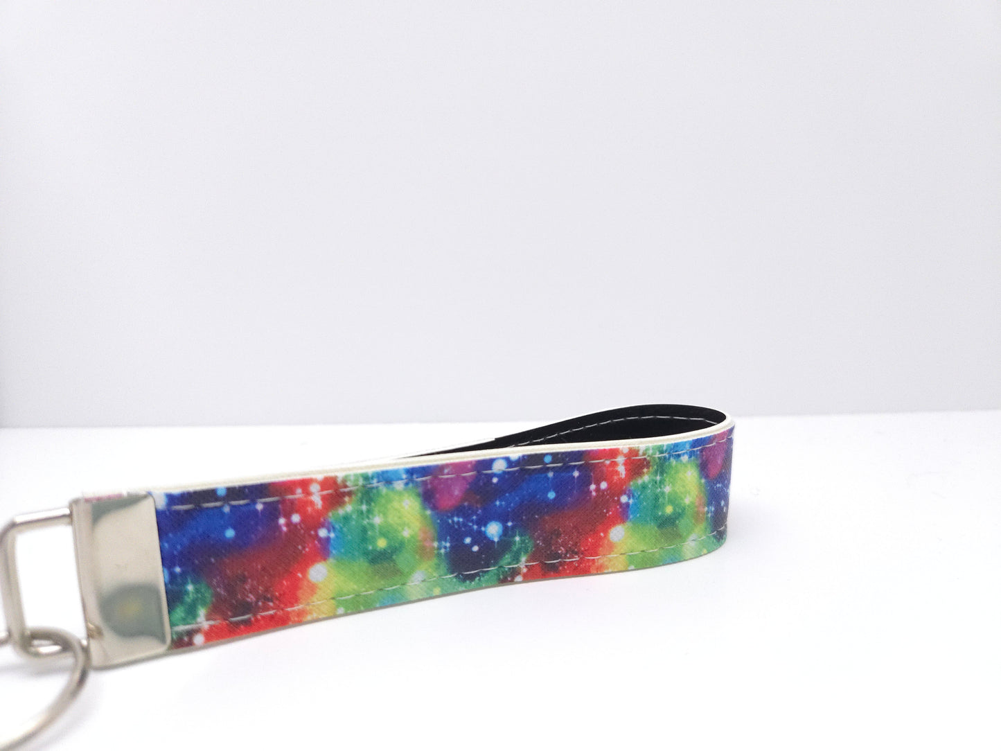 Rainbow Galaxy Two Layer Key Fob Ready To Ship