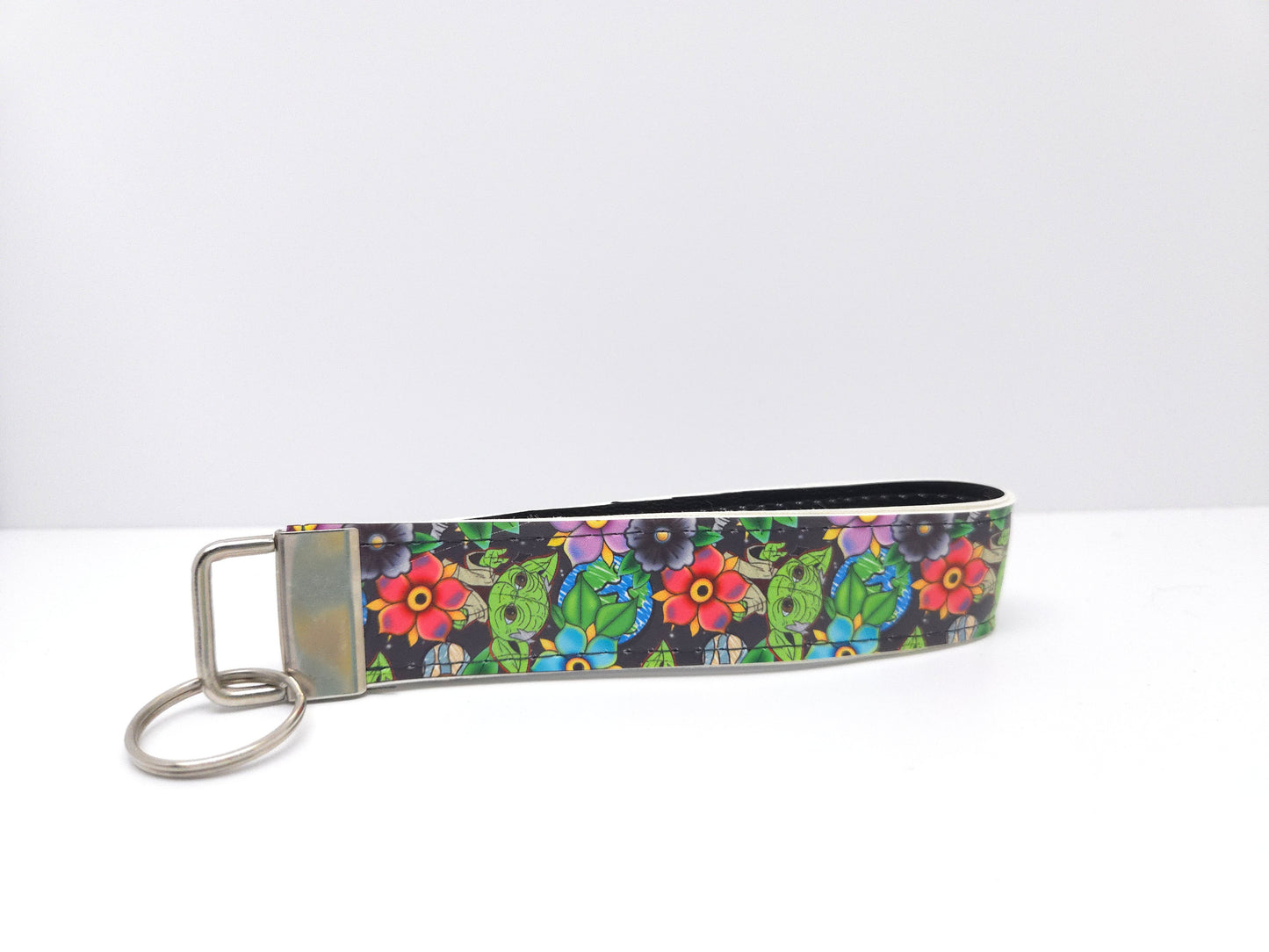 Yoda Floral Two Layer Key Fob Ready To Ship