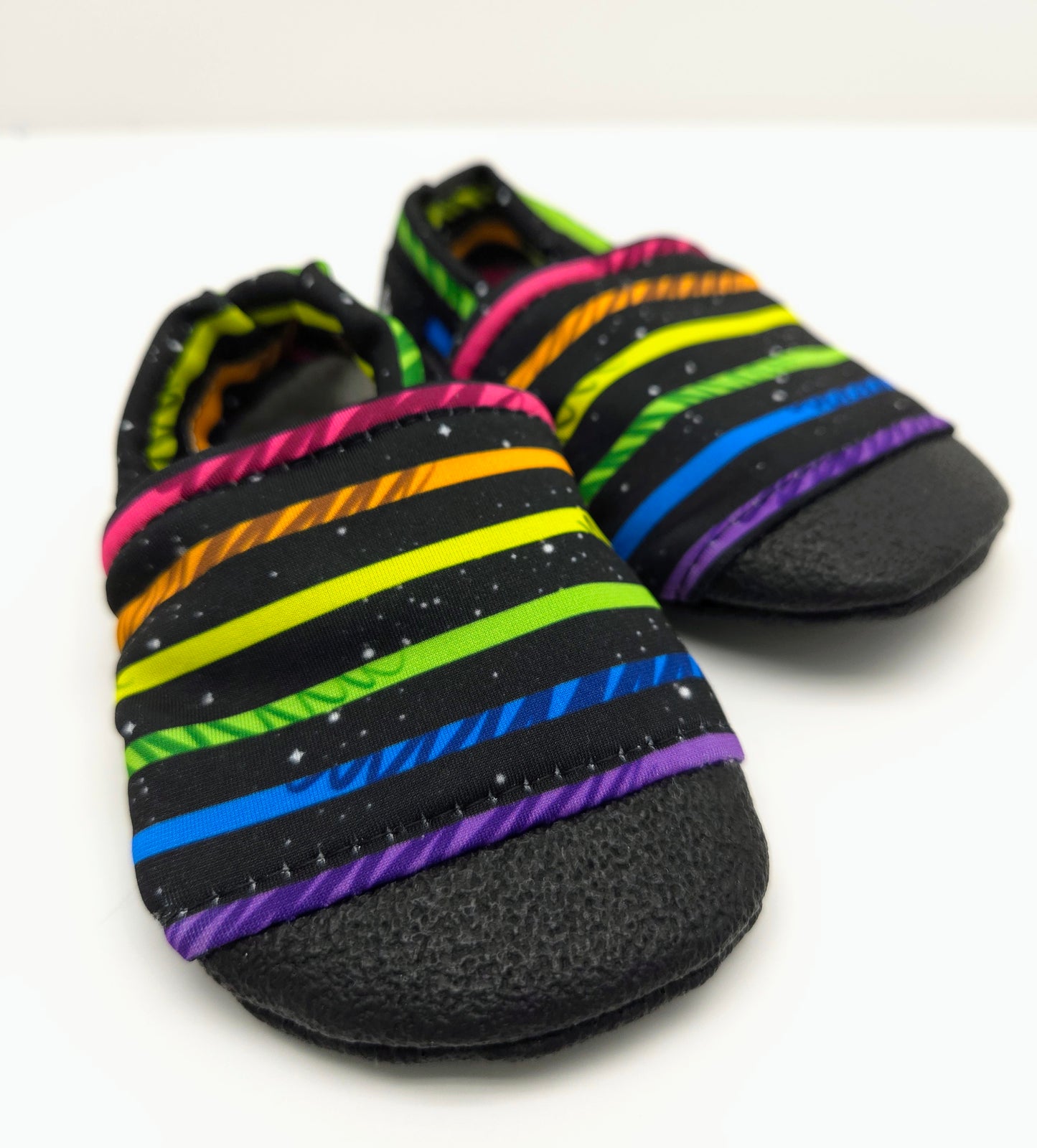 6-12 Neon Flowers Swim Shoes w. TG - Ready To Ship