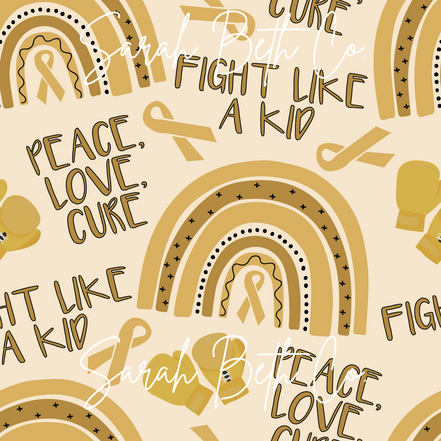 Fight Like a Kid Childhood Cancer Awarness Custom Bum Bag