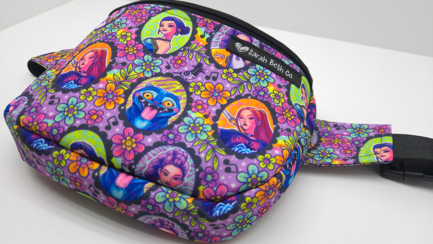 K Pop Portraits Medium Bum Bag / Youth Strap / Cash Pocket - Ready To Ship