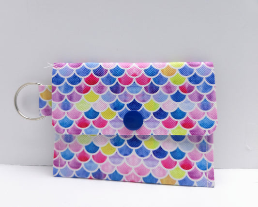 Purple Scales Single Pocket Card Wallet Ready To Ship