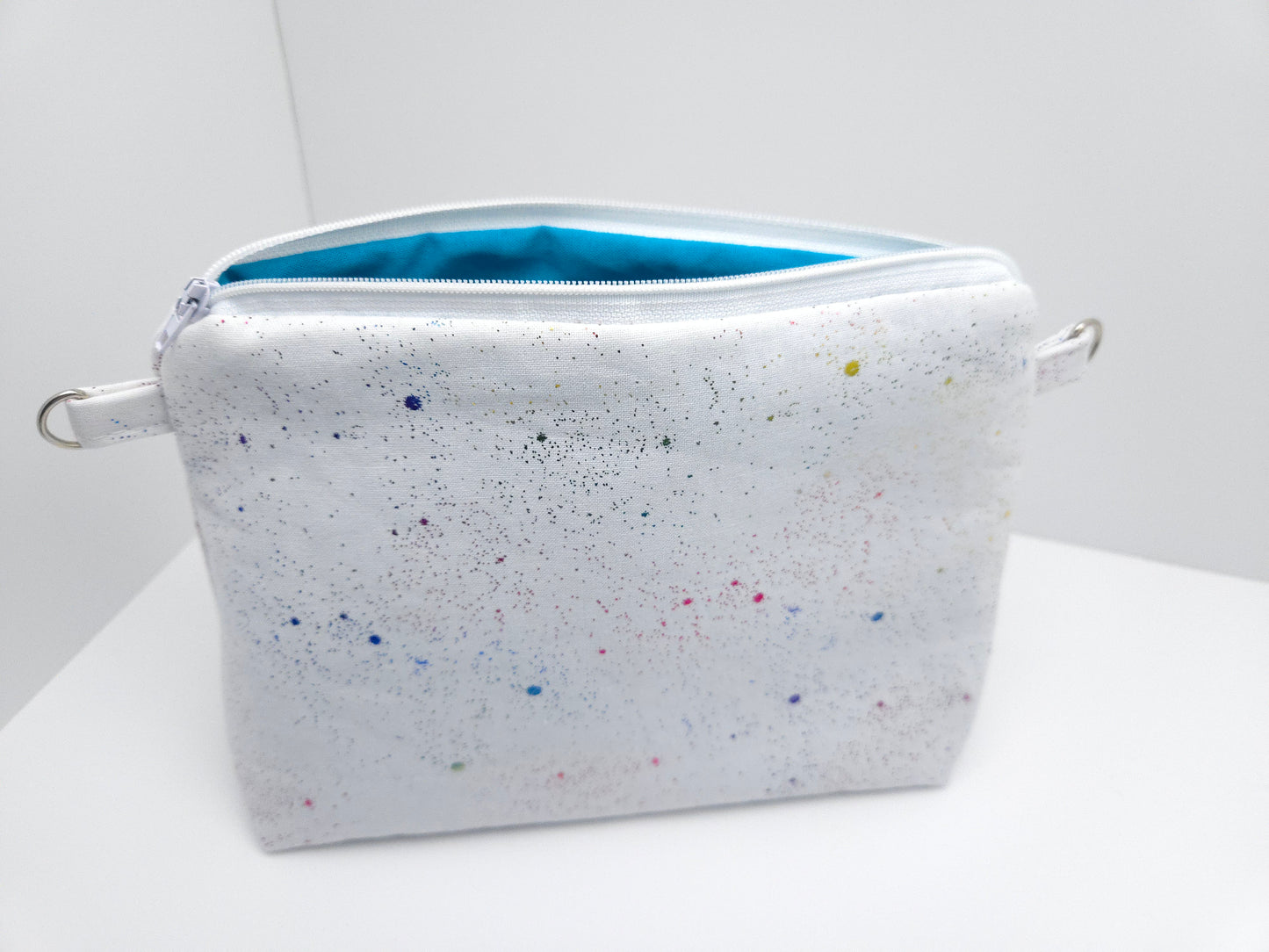 Metallic Splatter Small Zippered Bag Ready To Ship