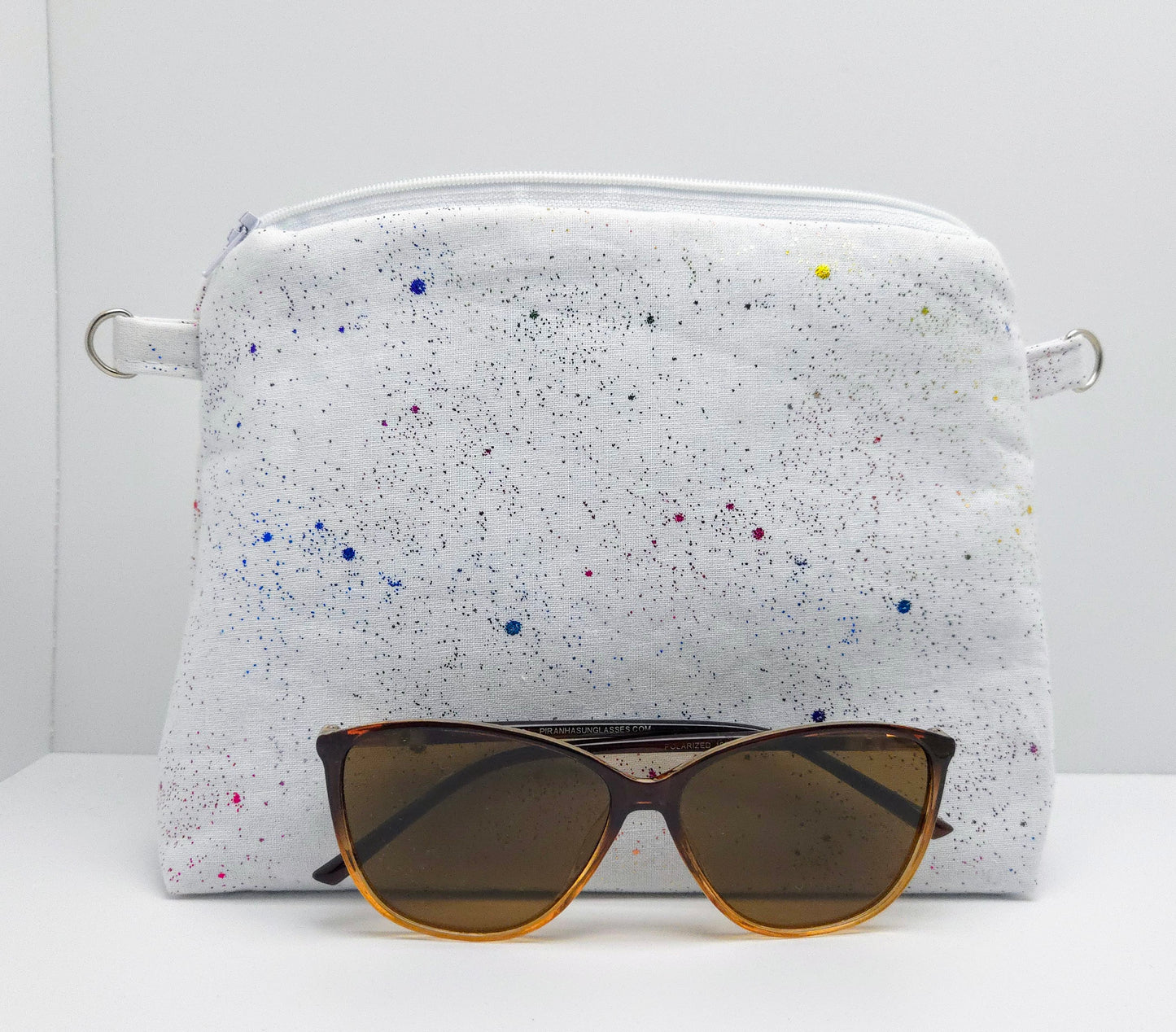 Metallic Splatter Small Zippered Bag Ready To Ship