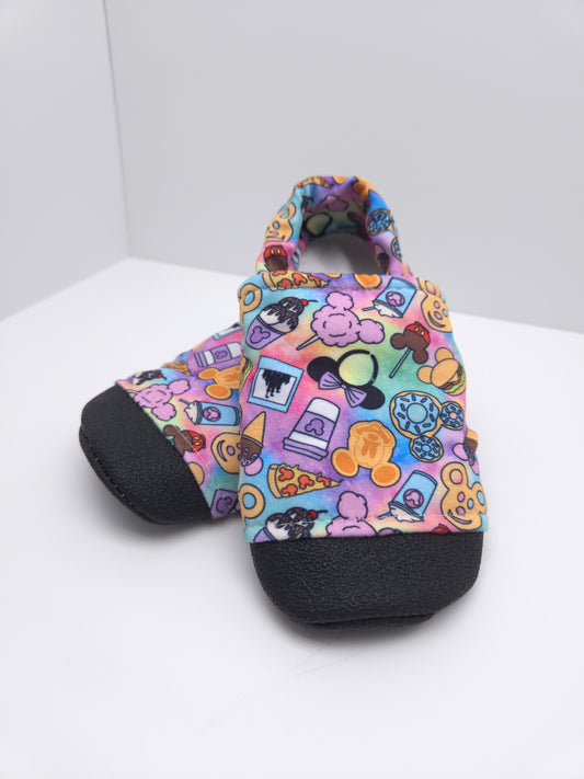 T10 Flannel Watercolor Mouse House Snacks w TG Everyday Shoes - Ready To Ship