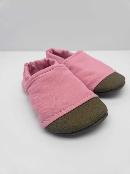 12-18 Flannel w TG Medium Pink Solid Everyday Shoes - Ready To Ship