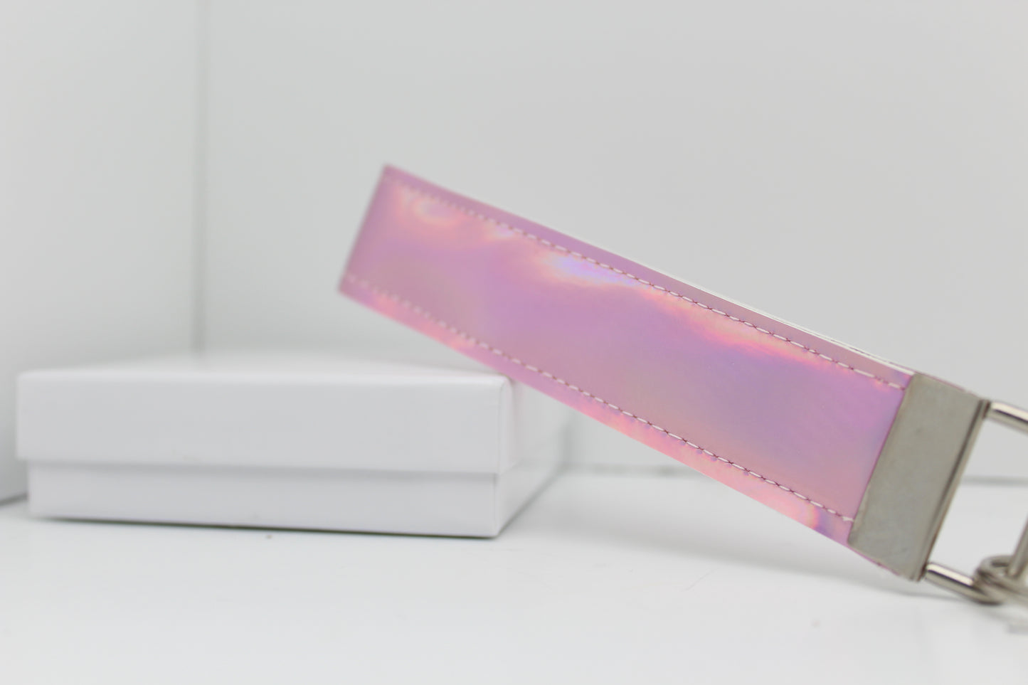 Pink Holographic Two Layer Key Fob  Ready To Ship