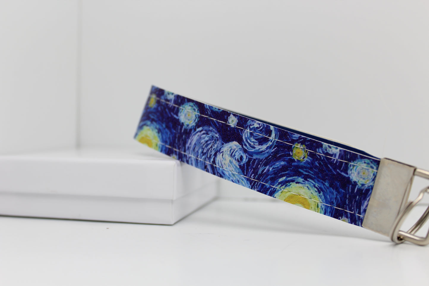 Starry Night Two Layer Key Fob  Ready To Ship - Yellow Inside