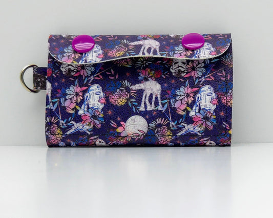 Floral Space Walker Pocket Card Combo Wallet Ready To Ship