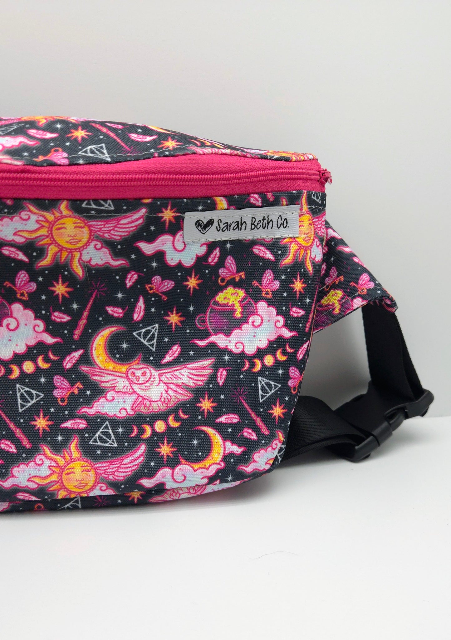 Pink Potter Large Bum Bag / Adult S - XXL Strap - Ready To Ship