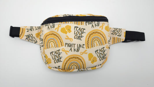 Fight Like a Kid Childhood Cancer Awarness Custom Bum Bag