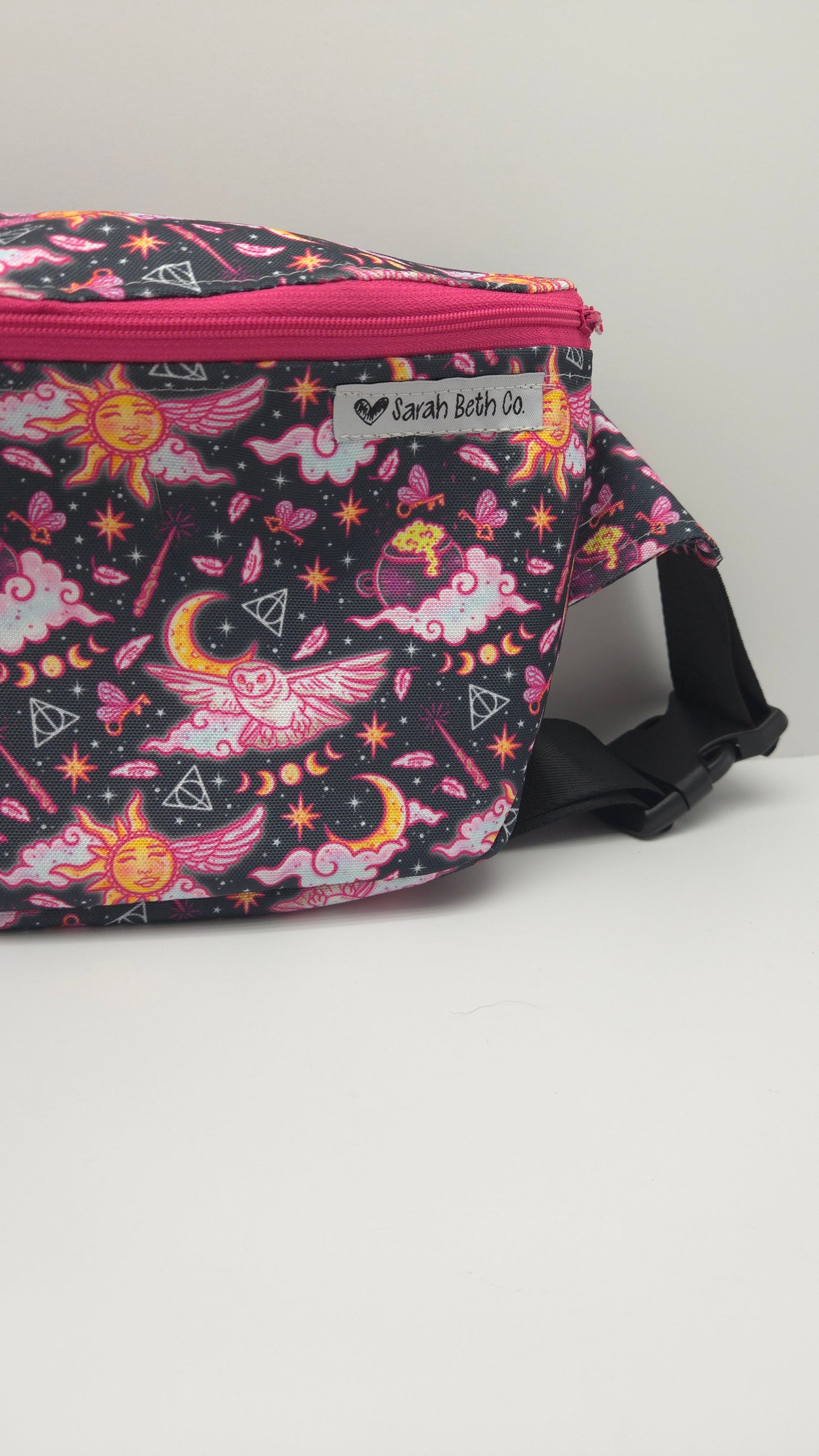 Pink Potter Large Bum Bag / Adult S - XXL Strap - Ready To Ship