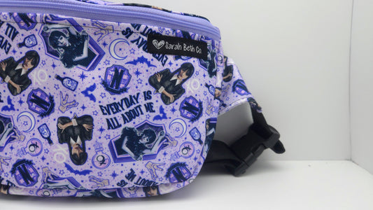 Wednesday Large Bum Bag / Adult S-XXL Strap / w. Cash Pocket - Ready To Ship