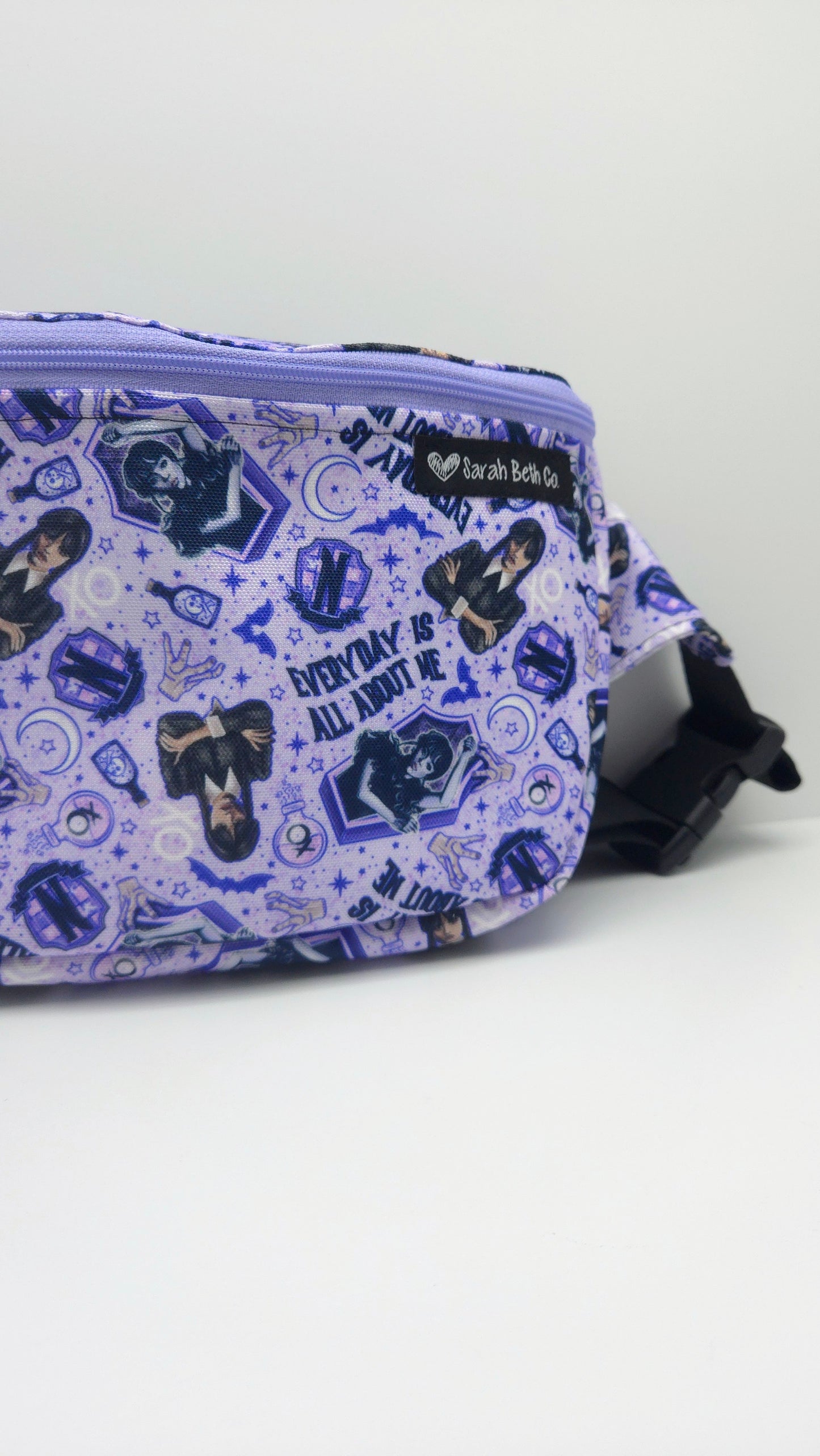 Wednesday Large Bum Bag / Adult S-XXL Strap / w. Cash Pocket - Ready To Ship