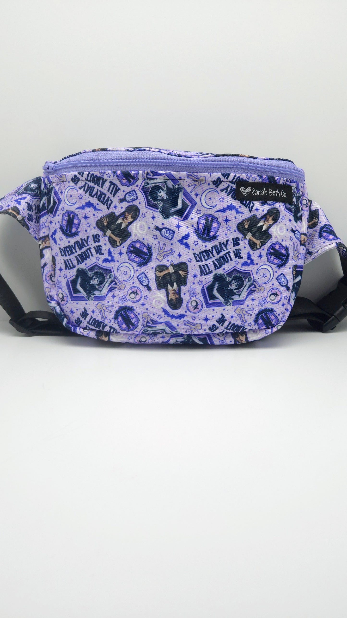 Wednesday Large Bum Bag / Adult S-XXL Strap / w. Cash Pocket - Ready To Ship