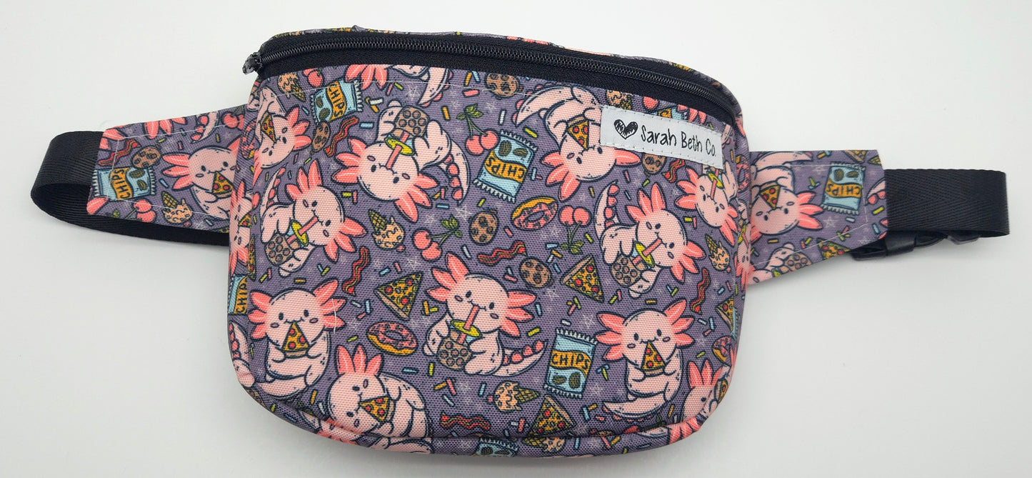 Snax-olotl Medium Bum Bag / Youth Strap - Ready To Ship